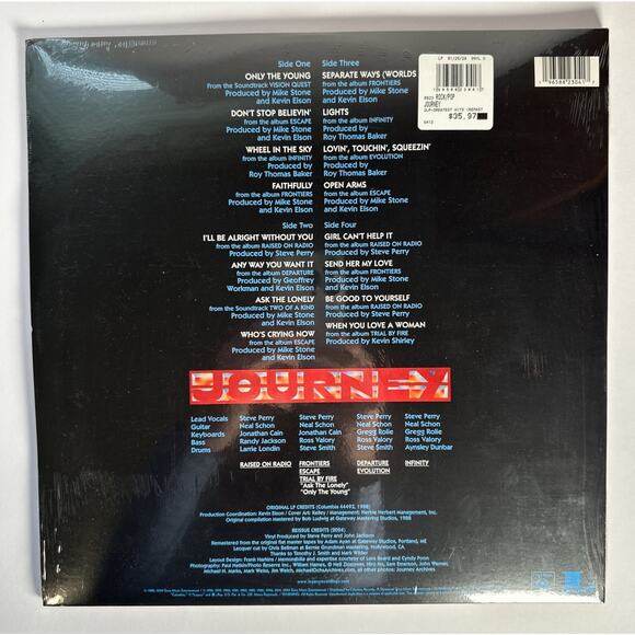 JOURNEY GREATEST HITS 2024 REISSUE DOUBLE LP LEGACY REMASTERED PRINT NEW - Picture 4 of 6